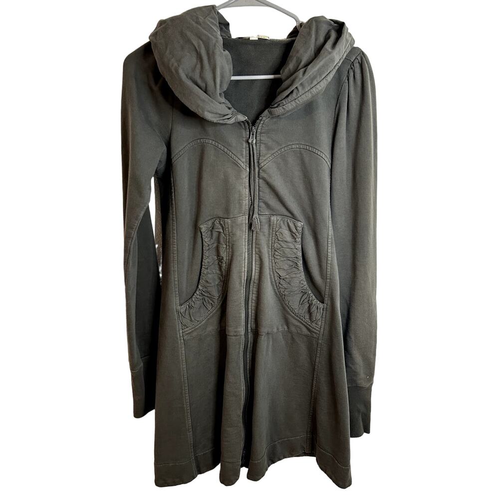 Prairie Underground Long Cloak Hoodie Gray Womens Size Small EUC USA Made